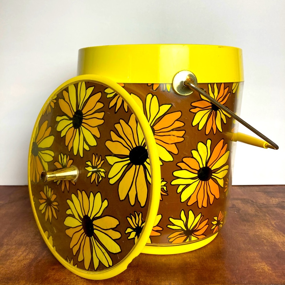 VTG 70s Flower Power Groovy Ice Bucket